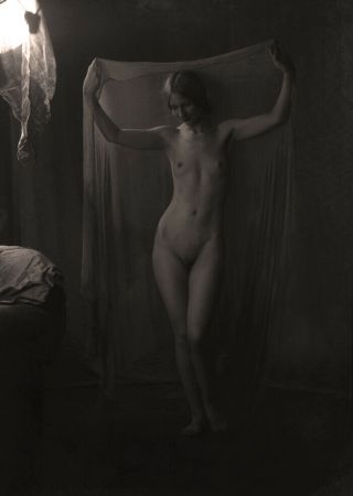 Draped Slender Art Nude Dancer Rare 1920s Arnold Genthe Camera Negative 2