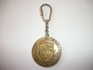 Vintage Porsche Bronze Keychain With Emblem 1900 Konstruction Very Rare Primo