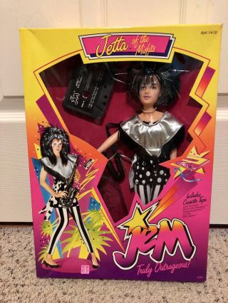 Jem And The Holograms Jetta Doll Of The Misfits Nrfb Hasbro 1986 Vintage