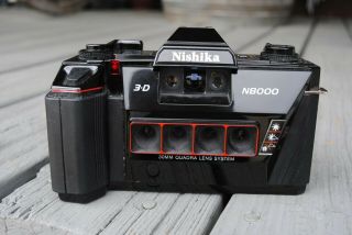 Vintage Nishika N8000 3 - D Film Camera Look