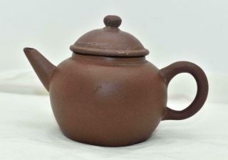 Antique Vintage Chinese China Yixing Teapot Pottery Terracotta Zisha Signed 01