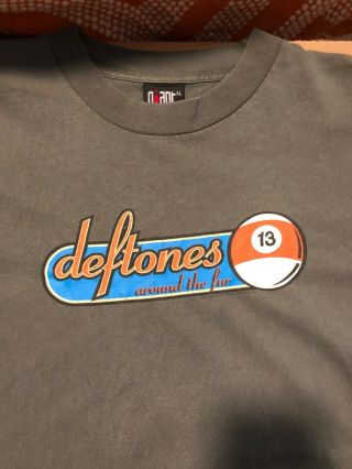 Vintage Deftones Shirt Around The Fur 13 Pool Ball Size Xl