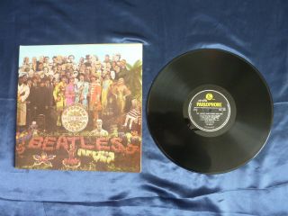 The Beatles Sgt Pepper Uk Lp Pmc 7027 1st Press Rare Wide Spine Near 1967