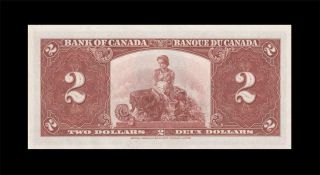 1937 BANK OF CANADA KGVI $2 Gordon & Towers RARE ( (GEM UNC)) 2