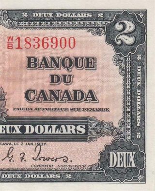 1937 BANK OF CANADA KGVI $2 Gordon & Towers RARE ( (GEM UNC)) 5