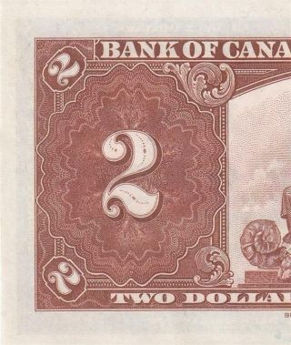 1937 BANK OF CANADA KGVI $2 Gordon & Towers RARE ( (GEM UNC)) 6