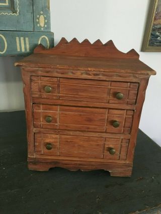 Antique Miniature 3 Drawer Dresser Salesman Sample?