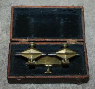 Vintage Watchmakers Depthing Tool With Wood Case