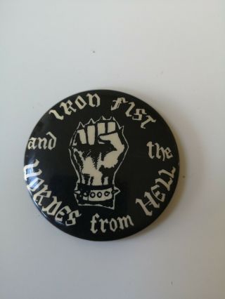 Vintage Motorhead Iron Fist And The Hordes From Hell Metal Pin Badge