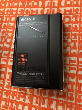 Vintage Sony Walkman Metal Wm - F100 Iii W/case No Battery