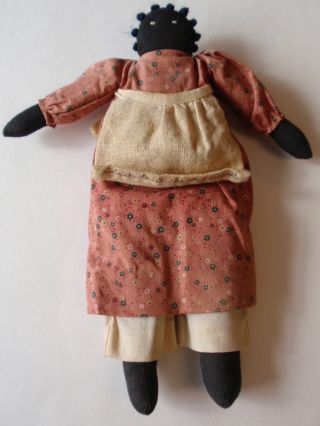 Vintage African American Cloth Rag Doll Primitive Heart & Hand Gildie Biscuits