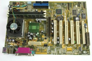 Vintage ASUS TUSL2 - C Motherboard w/ Intel Celeron 600MHz and 128MB SDRAM 2