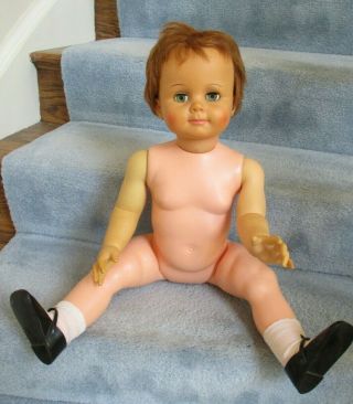 Vintage Saucy Walker Doll 28” 1950 - 1960’s T - 28x - 80 Ideal Toy Corp Org Shoes Sock