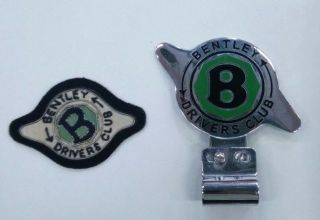 Vintage Gladman & Norman Bentley Drivers Club Patch And Autobadge Badge