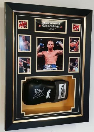 Rare George Groves Signed Autographed Glove With Aftal Dealer
