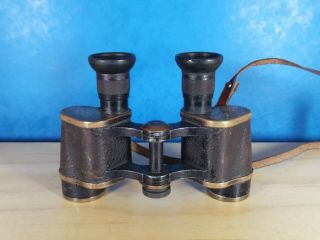 Vintage Carl Zeiss Jena D.  F.  03 Dienstglas Nr.  10901 U.  F.  Binoculars
