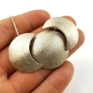 Fabulous Modernist Sterling Silver Pendant Necklace 3
