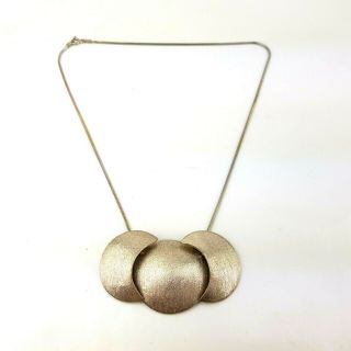 Fabulous Modernist Sterling Silver Pendant Necklace 5