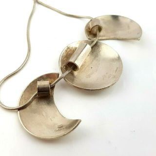 Fabulous Modernist Sterling Silver Pendant Necklace 7