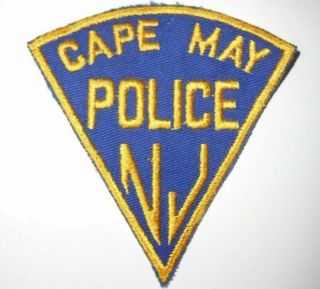 Old Vintage Cape May Police Patch Nj Jersey - Pie Patch