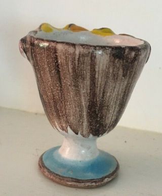 Vintage Hand painted DeSimone Egg Cup RARE Signed Italy 3