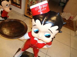 Rare Betty Boop Life Size on Roller Skates Waitress/Butler Statue (36 by 21 by 9 