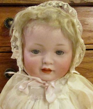 Antique 12 " German Bisque Bahr Proschild 585 Cabinet Sized Character Doll