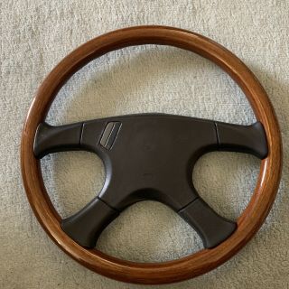 Very Rare / Momo Hella Wooden 4 Spoke Leather Sport Steering Wheel 360mm