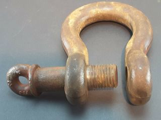 Vintage CROSBY 25 Ton Anchor Shackle Screw - pin Clevis 1 3/4 