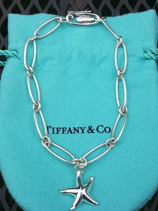 Authentic Tiffany & Co Rare Elsa Peretti Starfish Oval Link Bracelet.