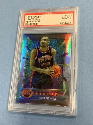 Grant Hill 1994 - 95 Topps Finest Rc Refractor 240 Psa 9 Rookie Rare