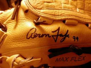 Aaron Judge Signed Leather Baseball Glove Rare