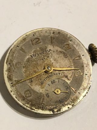 9K Gold Vintage Helvetia Wristwatch 6