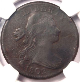 1802 Draped Bust Large Cent 1c S - 242 - Ngc Vf Details - Rare Early Penny