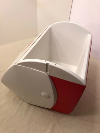 Large VINTAGE IGLOO PLAYMATE PLUS Red White COOLER WITH HANDLE 6