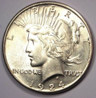 1924 - S Peace Silver Dollar $1 - - Luster - Rare Date
