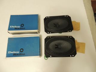 Vintage Delco Radio Speakers 4 " X 6 " Nos 1222940 1222971