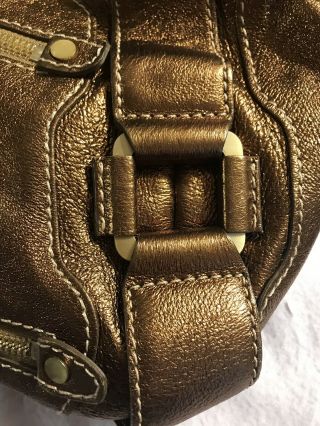 Jimmy Choo Brass Mahala Bag 100 Authentic Rare Hard To Find Color 1475$ Retail 10