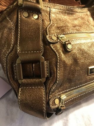 Jimmy Choo Brass Mahala Bag 100 Authentic Rare Hard To Find Color 1475$ Retail 6