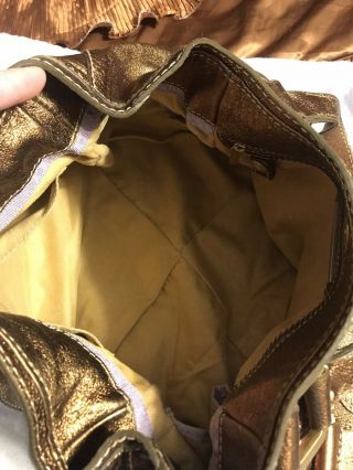 Jimmy Choo Brass Mahala Bag 100 Authentic Rare Hard To Find Color 1475$ Retail 8