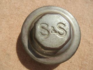 Vintage Antique 20’s 30’s S & S Threaded Screw - On Hub Cap Hubcap Nut