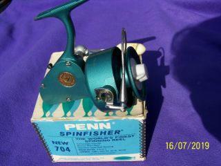Vintage Penn Spinfisher 704 Fishing Reel W/box - In - Made In Usa