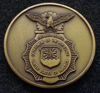 Vintage Us Elite Guard Security Forces Police Usaf Air Force Pd Challenge Coin