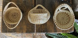 3 Charleston South Carolina Vintage Sweetgrass Baskets Sweet Grass