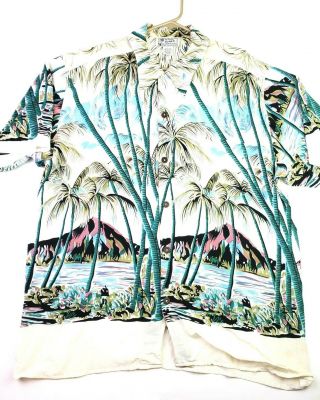Vtg Avanti Authentic Hawaii Shirt Mens Size Large Hawaiian Island Aloha