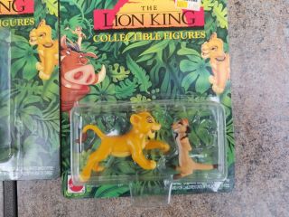 Vintage 1994 Mattel Disney The Lion King Collectible PVC Figures Complete set 6 4