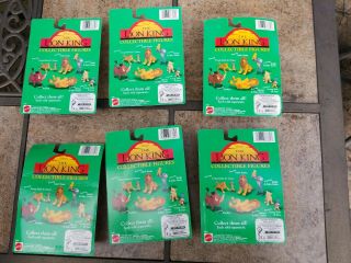 Vintage 1994 Mattel Disney The Lion King Collectible PVC Figures Complete set 6 8