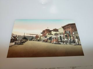 Vintage Route 66 Postcard Of Street Scene Of Town In Flagstaff Arizona Hwy 66