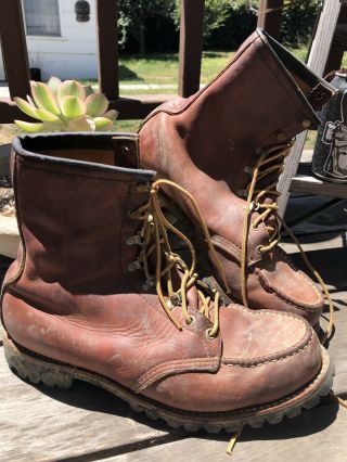 Vtg Red Wing Boots - Grunge - Distressed 10.  5