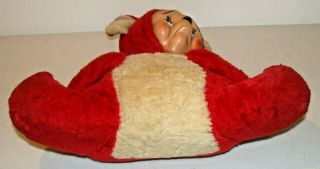 VINTAGE 1961 RUSHTON SAD CRYING POUTING RUBBER FACE BABY BEAR STUFFED ANIMAL TOY 6